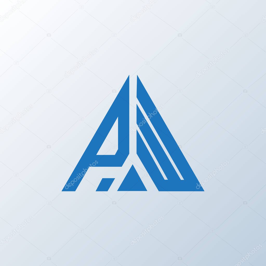 PW letter logo creative design. PW unique design.