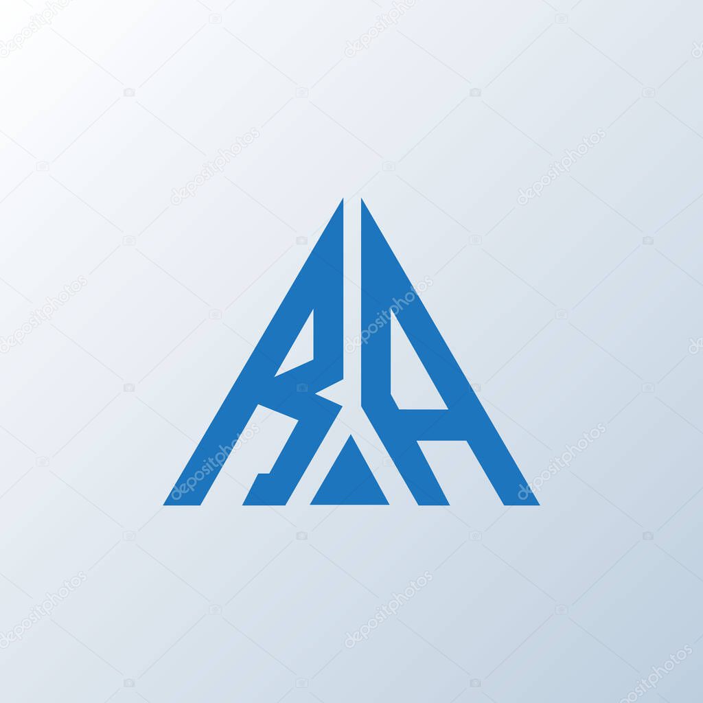RA letter logo creative design. RA unique design.