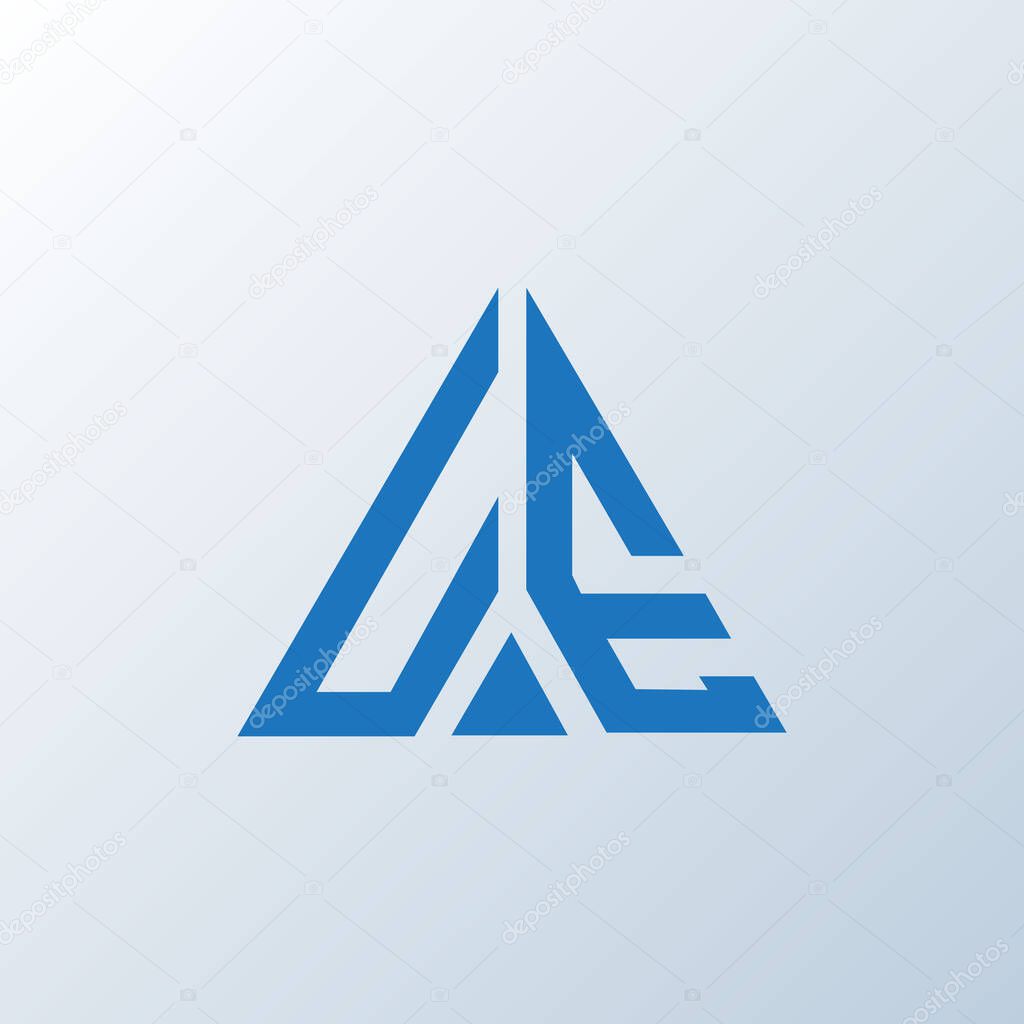 UE letter logo creative design. UE unique design.