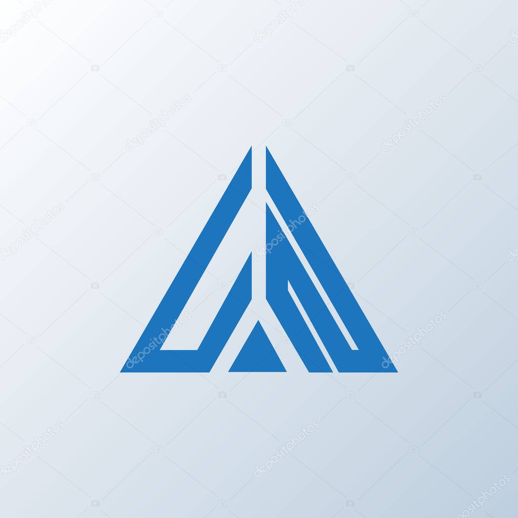 UN letter logo creative design. UN unique design.