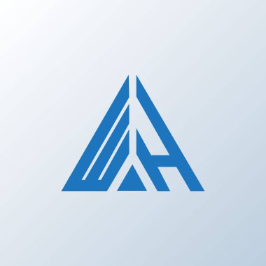 WH harf logosu yaratıcı tasarımı. WH benzersiz tasarım.