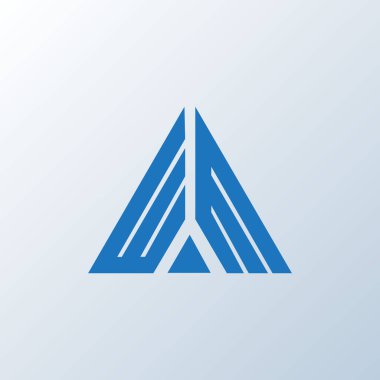 WM mektup logosu yaratıcı tasarım. WM benzersiz tasarım.