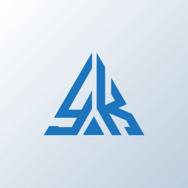 YK mektup logosu yaratıcı tasarım. YK benzersiz tasarım.