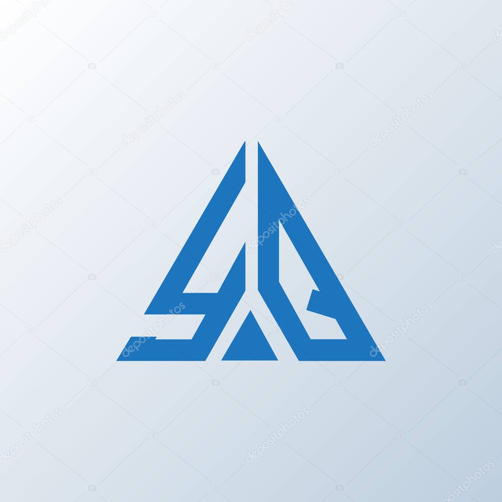 YQ letter logo creative design. YQ unique design.