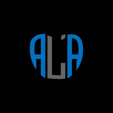 ALA mektup logosu yaratıcı tasarım. ALA benzersiz tasarım.