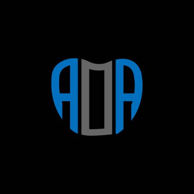 AOA mektup logosu yaratıcı tasarımı. AOA benzersiz tasarım.