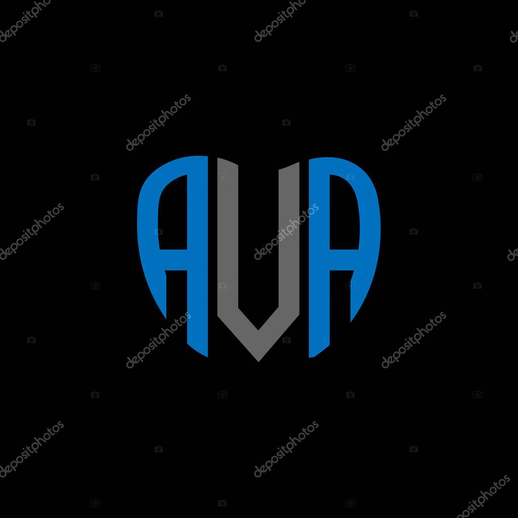 AVA letter logo creative design. AVA unique design.