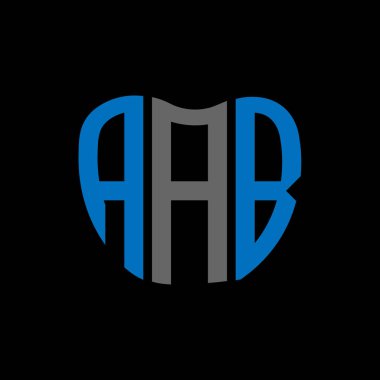 AAB harfli yaratıcı logo tasarımı. AAB benzersiz tasarım.