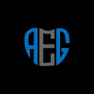 AEG harf logosu yaratıcı tasarımı. AEG benzersiz tasarım.