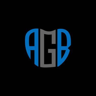 AGB harf logosu yaratıcı tasarım. AGB benzersiz tasarım.