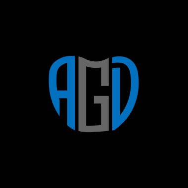 AGD harf logosu yaratıcı tasarım. AGD benzersiz tasarım.