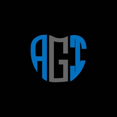 AGI harf logosu yaratıcı tasarımı. AGI benzersiz tasarım.