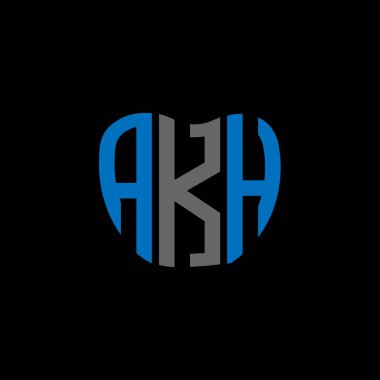 Namı diğer mektup logosu yaratıcı tasarım. AKH benzersiz tasarım.