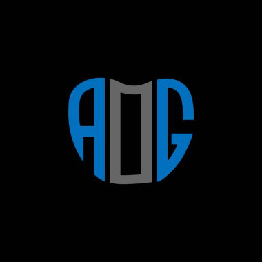 AOG harf logosu yaratıcı tasarımı. AOG benzersiz tasarım.