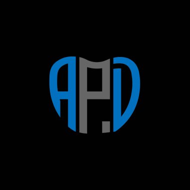 APD mektup logosu yaratıcı tasarımı. APD benzersiz tasarım.