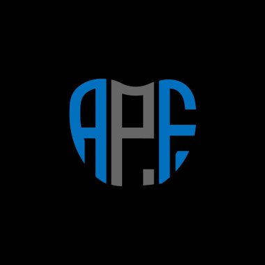 APF mektup logosu yaratıcı tasarım. APF benzersiz tasarım.