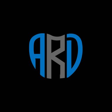 ARD harf logosu yaratıcı tasarımı. ARD benzersiz tasarım.