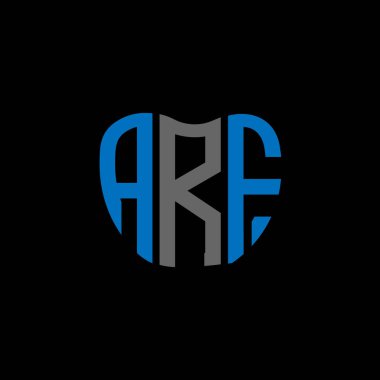 ARF mektup logosu yaratıcı tasarım. ARF benzersiz tasarım.