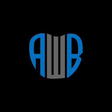 AWB harf logosu yaratıcı tasarımı. AWB benzersiz tasarım.