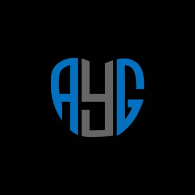 AYG harf logosu yaratıcı tasarımı. AYG benzersiz tasarım.