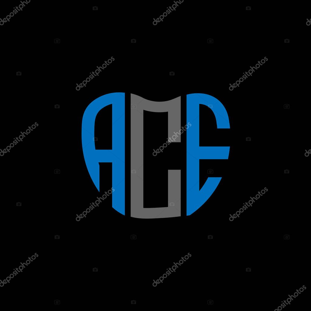 ACE letter logo creative design. ACE unique design.