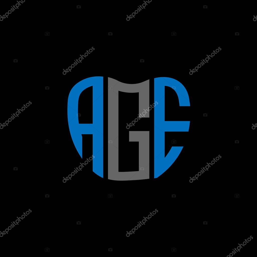 AGE letter logo creative design. AGE unique design.