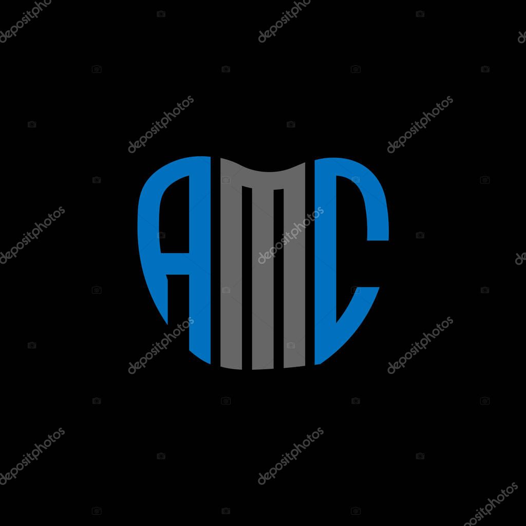 AMC letter logo creative design. AMC unique design.