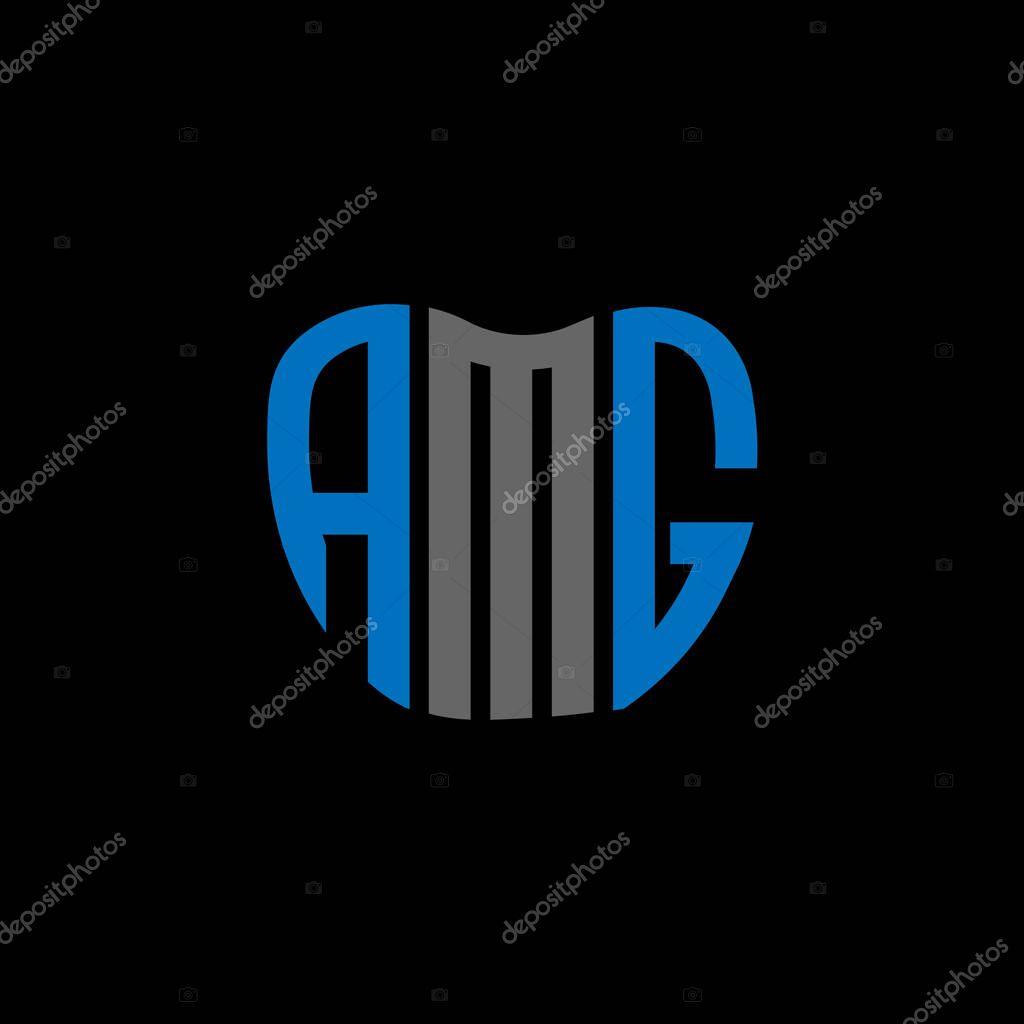 AMG letter logo creative design. AMG unique design.