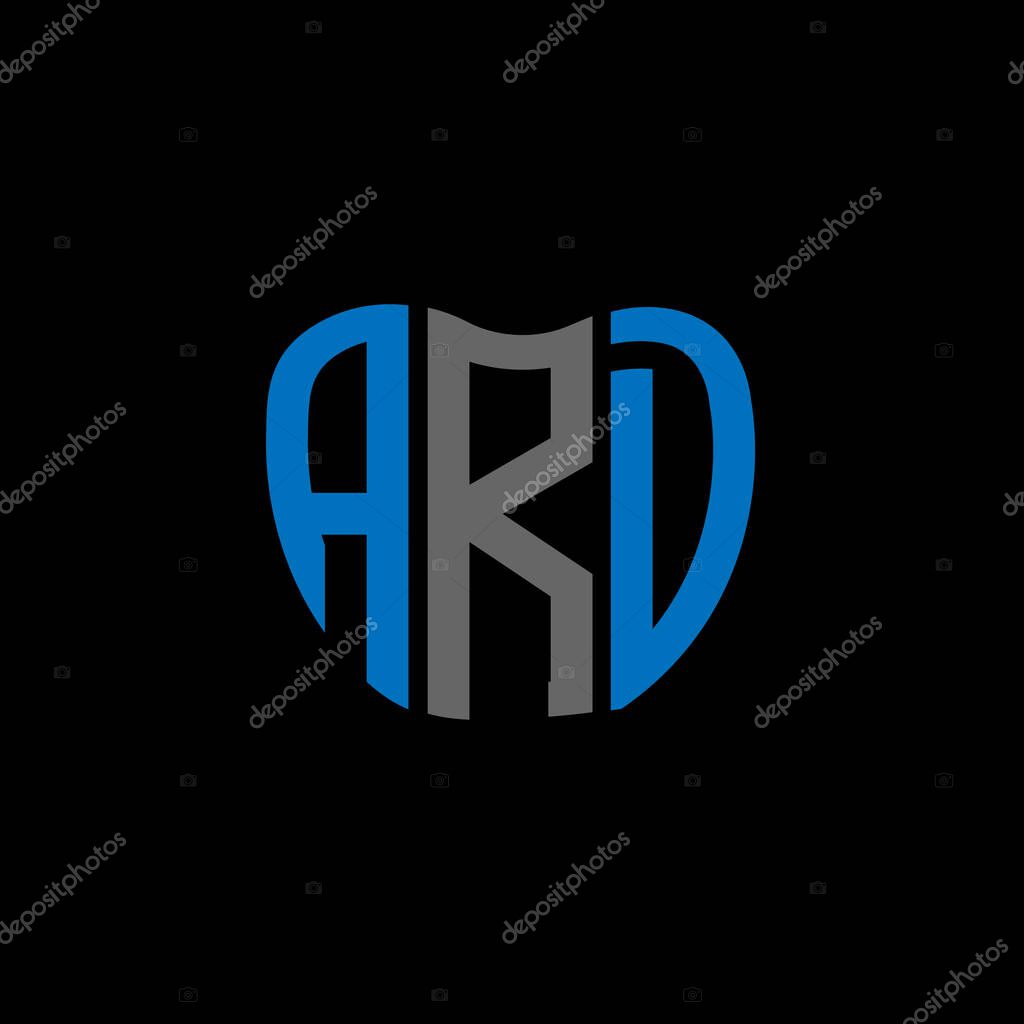ARD letter logo creative design. ARD unique design.