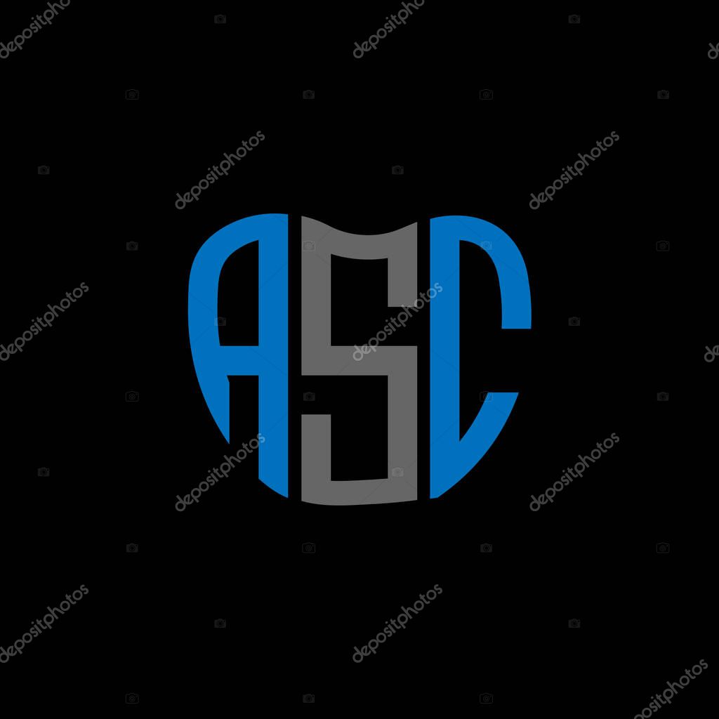 ASC letter logo creative design. ASC unique design.