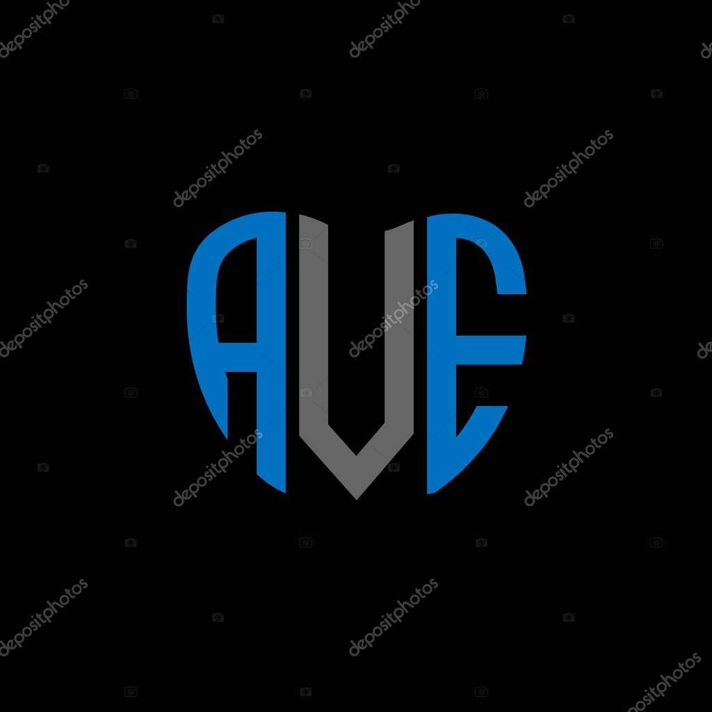 AVE letter logo creative design. AVE unique design.
