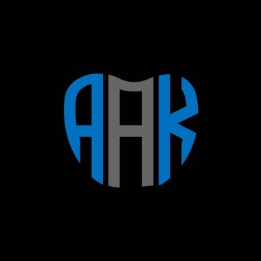 AAK mektup logosu yaratıcı tasarım. AAK benzersiz tasarım.