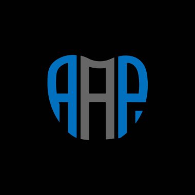 AAP mektup logosu yaratıcı tasarım. AAP benzersiz tasarım.