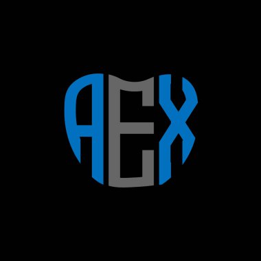 AEX harf logosu yaratıcı tasarımı. AEX benzersiz tasarım.