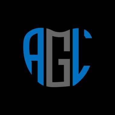 AGL harf logosu yaratıcı tasarımı. AGL benzersiz tasarım.