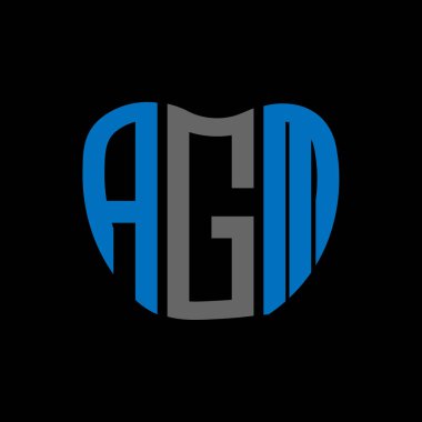 AGM harf logosu yaratıcı tasarımı. AGM benzersiz tasarım.