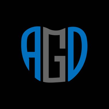 AGO mektup logosu yaratıcı tasarım. AGO benzersiz tasarım.
