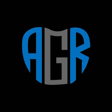 AGR harf logosu yaratıcı tasarım. AGR benzersiz tasarım.