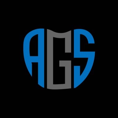 AGS mektup logosu yaratıcı tasarım. AGS benzersiz tasarım.