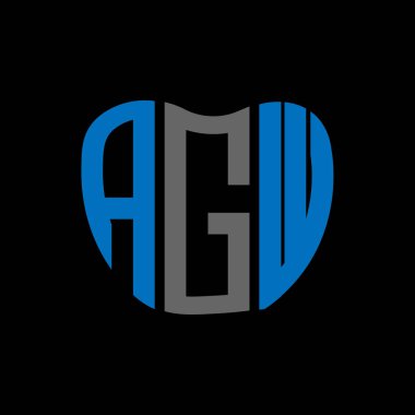 AGW harf logosu yaratıcı tasarım. AGW benzersiz tasarım.