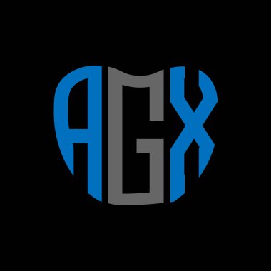 AGX mektup logosu yaratıcı tasarım. AGX benzersiz tasarım.