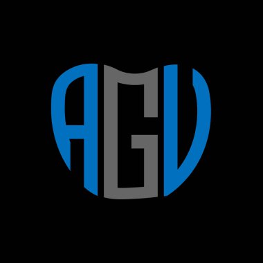 AGU mektup logosu yaratıcı tasarımı. AGU benzersiz tasarım.