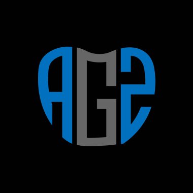 AGZ harf logosu yaratıcı tasarımı. AGZ benzersiz tasarım.