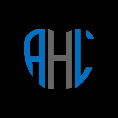 AHL harf logosu yaratıcı tasarımı. AHL benzersiz tasarım.