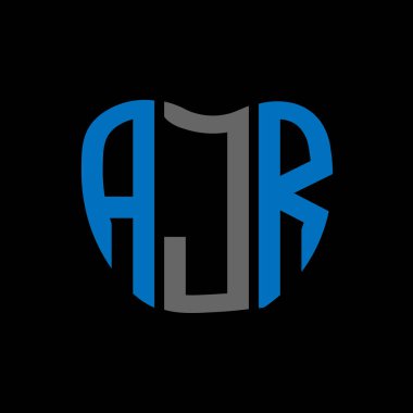 AJR harf logosu yaratıcı tasarımı. AJR benzersiz tasarım.
