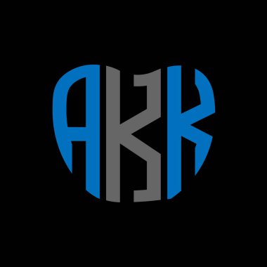 Namı diğer mektup logosu yaratıcı tasarım. AKK benzersiz tasarım.