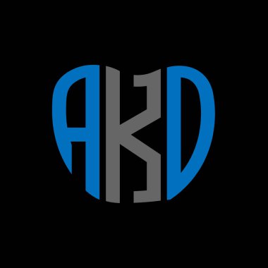 AKO mektup logosu yaratıcı tasarım. AKO benzersiz tasarım.
