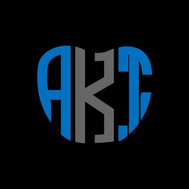 AKT harf logosu yaratıcı tasarım. AKT benzersiz tasarım.