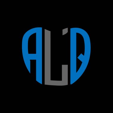 ALQ harfli logo yaratıcı tasarımı. ALQ benzersiz tasarım.