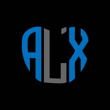 ALX harfli yaratıcı logo tasarımı. ALX benzersiz tasarım.